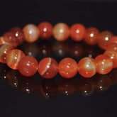 FBT - Natural Red Stripe Agate Onyx Unisex Bracelets - FashionByTeresa
